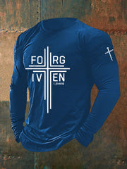 Men's Faith Cross Printed Casual T-shirt