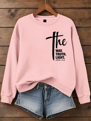 Women's I Am the Way, Truth, Life Faith Print Sweatshirt