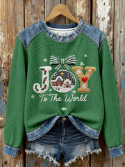 Women's Joy To The World Printed Casual Top