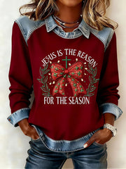 Women's JESUS IS THE REASON FOR THE SEASON Christmas Sweatshirt