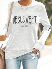 Women's Jesus Wept Polyester Waisted Sweatshirt