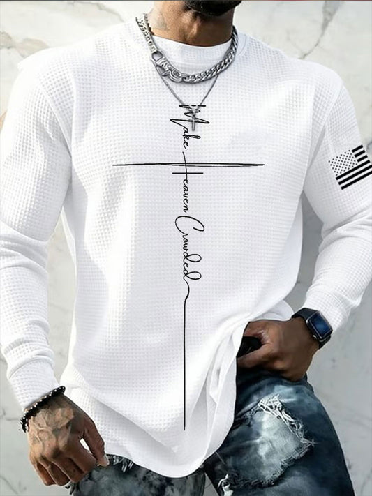 Men's Make Heaven Crowded Waffle Crewneck Sweatshirt