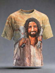 Men's Christian Jesus Shepherd Short Sleeve T-shirt