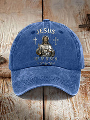Unisex Jesus He Is Risen Print Hat