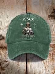 Unisex Jesus He Is Risen Print Hat