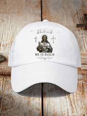 Unisex Jesus He Is Risen Print Hat