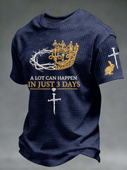 Men's A Lot Can Happen In 3 Days Waffle Short Sleeve Tee