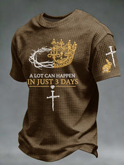 Men's A Lot Can Happen In 3 Days Waffle Short Sleeve Tee