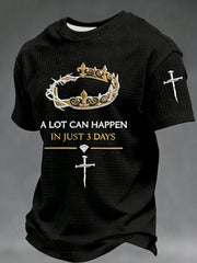 Men's A Lot Can Happen In 3 Days Waffle Short Sleeve Tee