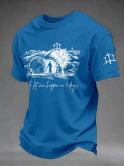 Men's 'A Lot Can Happen In Three Days' Printed Casual T-Shirt