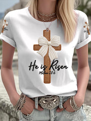 Women's He Is Risen Printed T-shirt