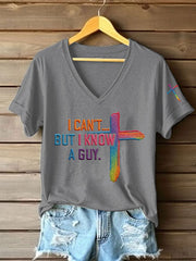 Women's I Can’t But I Know A Guy Printed Casual T-Shirt