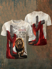 Men's Jesus Cross The Way, The Truth, The Life Short Sleeve T-shirt
