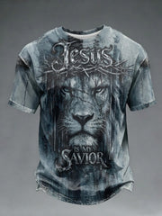 Men's Jesus Is My Savior Printed T-shirt