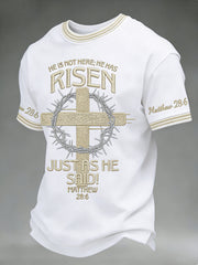 Men's He is Risen MATTHEW 28:6 Short Sleeves Tee