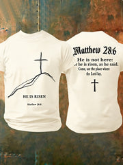 Men's He is Risen MATTHEW 28:6 Short Sleeves Tee