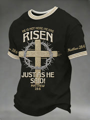 Men's He is Risen MATTHEW 28:6 Short Sleeves Tee