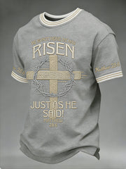 Men's He is Risen MATTHEW 28:6 Short Sleeves Tee