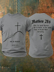 Men's He is Risen MATTHEW 28:6 Short Sleeves Tee