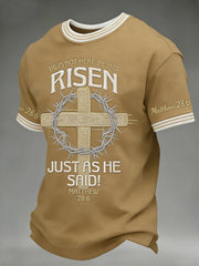 Men's He is Risen MATTHEW 28:6 Short Sleeves Tee