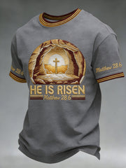 Men's He is Risen MATTHEW 28:6 Short Sleeves Tee