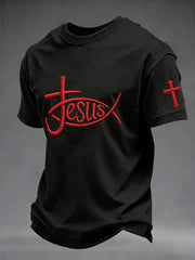 Men's Christian Jesus Cross Short Sleeve T-shirt