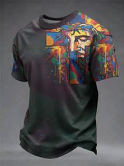 Men's Abstract Jesus Art short sleeves t-shirt
