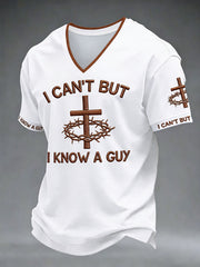 Men's 'I can't but I know a guy' V-neck T-shirts