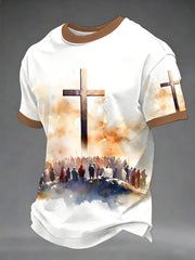 Men's Christian Cross Print Tee