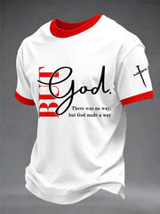 Men's "But God" Print Casual T-Shirt
