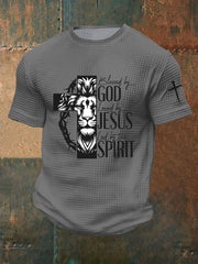 Men's Blessed By God, Loved By Jesus, Led By The Spirit Printed Casual T-shirt