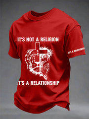 Men's It’s Not A Religion It's A Relationship Print Tee