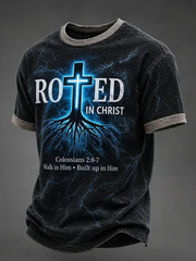 Men's Faith Print Casual T-shirt