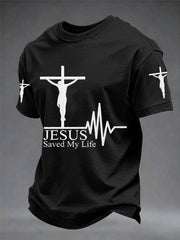 Men's Jesus Saved My Life Print Tee