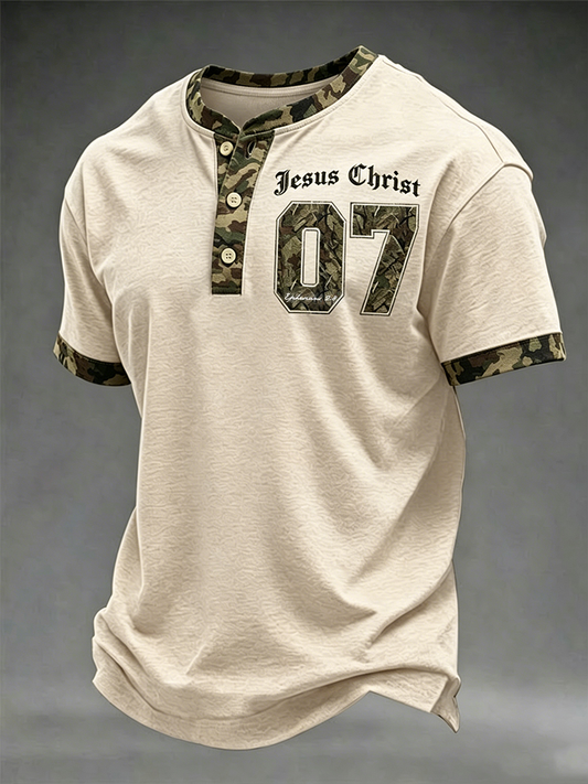 Men's Jesus Christ 07 Camouflage Short Sleeve T-shirt