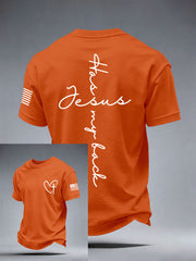Men's Jesus Has My Back Print T-Shirt