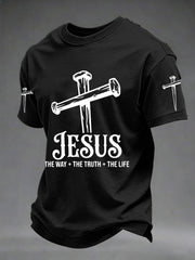 Men's Christian Cross Print Tee