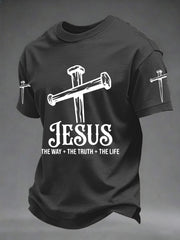 Men's Christian Cross Print Tee