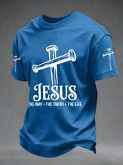 Men's Christian Cross Print Tee