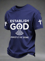 Men's Prayer Is The Signal Print Tee