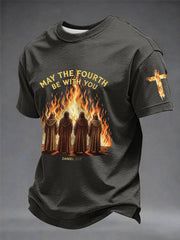Men's May The Fourth Be With You Movie Inspired Faith T-shirt