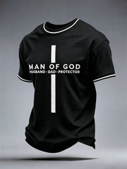 Men's Man Of God Husband Dad Protector T-Shirt