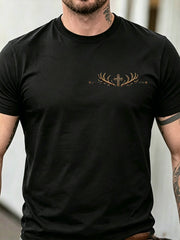 Men's Christian Dad Man of Faith Cross Short Sleeve T-shirt
