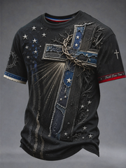 Men's Cross Print short sleeves t-shirt