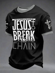 Men's Jesus Break Every Chain Christian Casual Unisex T-shirt