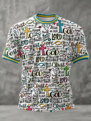 Men's Christian Faith Print Casual Tee
