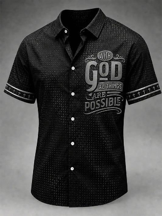 Men's Faith Print Casual Shirt