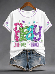 Women's Christian Jesus Print Casual Tee