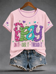 Women's Christian Jesus Print Casual Tee