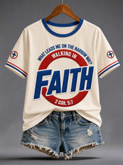 Women's Funny Christian Jesus Print Casual Tee